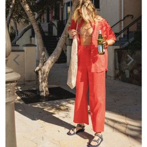 VRG GRL Keeping Cool Linen Pants SZ 14